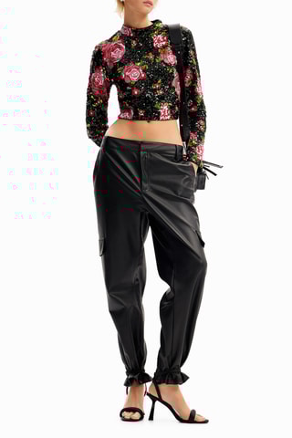 Crop top slim - Noir
