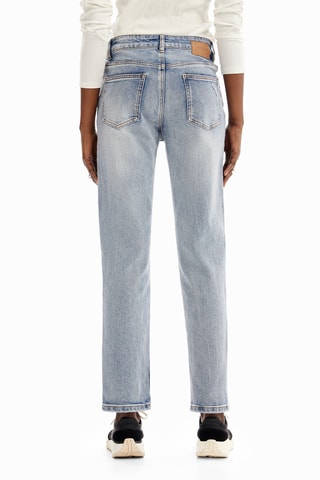 Jean droit taille haute - Bleu clair