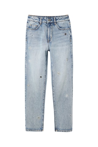 Jean droit taille haute - Bleu clair