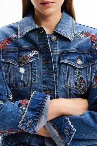 Veste regular en jean - Bleu