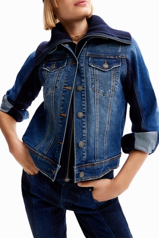 Veste regular en jean - Bleu