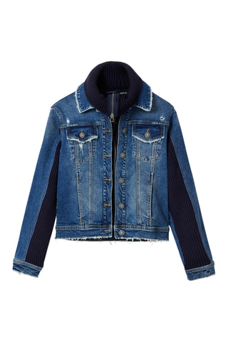 Veste regular en jean - Bleu