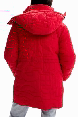 Veste regular à capuche - Rouge