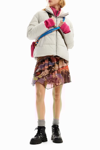 Doudoune à capuche - Gris clair