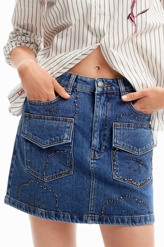 Minijupe en jean - Bleu