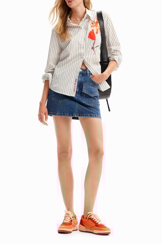 Minijupe en jean - Bleu