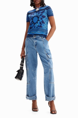 T-shirt regular - Bleu