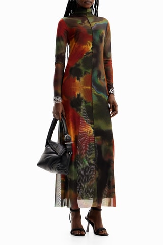 Robe longue tie and dye - Vert