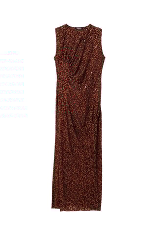Robe midi - Marron