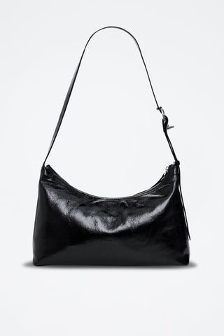 Sac porté épaule en cuir - Noir
