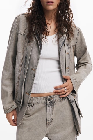 Veste en jean regular - Gris