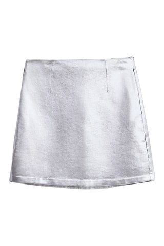 Jupe droite - Argenté