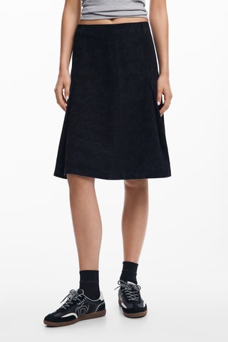 Jupe midi - Noir