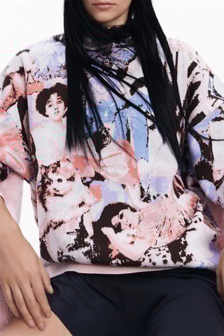 Pull regular à capuche - Rose