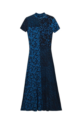 Robe midi - Bleu