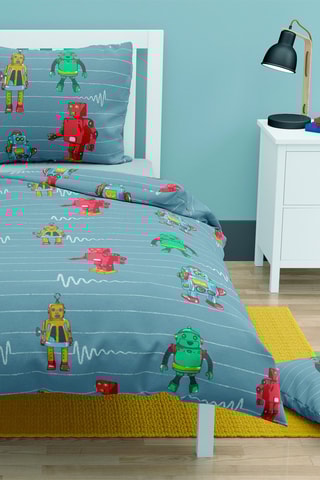 Conjunto de edredão em algodão 57 fios/cm² Vintage Toys -  
Cinzento-escuro