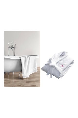 Roupão S e toalha - Branco