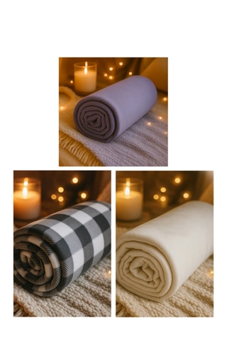 3 mantas - Multicor - 125 x 150 cm