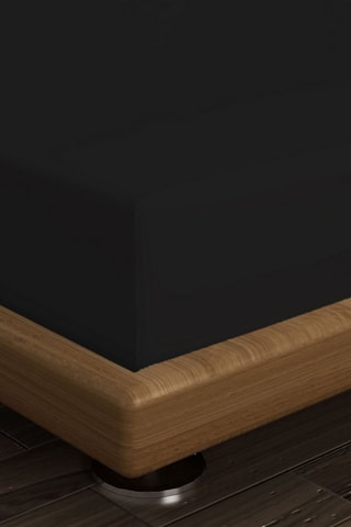 Drap-housse en coton 61 fils/cm² - Noir