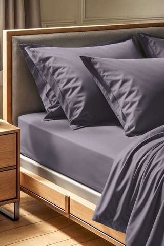 Drap-housse en coton renforcé 155 fils/cm² Tonne Grise - Gris foncé