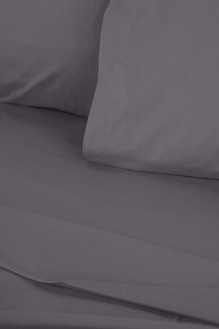 Drap-housse en coton renforcé 155 fils/cm² Tonne Grise - Gris foncé