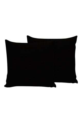 2 taies d'oreiller en coton - 117 g/cm² - Noir
