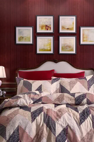 Parure de couette Anatoli - Crème et anthracite