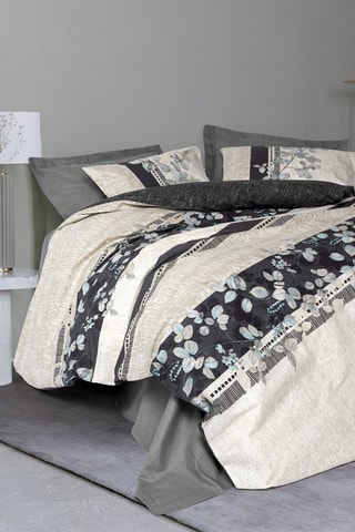 Parure de couette en coton renforcé en coton 57 fils/cm² - Anthracite