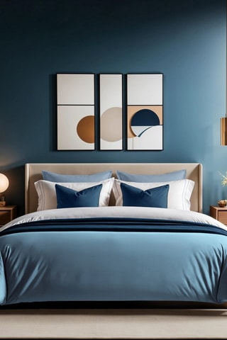 Housse de couette en coton renforcé 145 fils/cm² Tonne Marie - Bleu clair