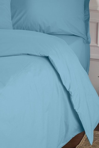 Housse de couette en coton renforcé 145 fils/cm² Tonne Marie - Bleu clair