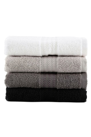 4 draps de douche - Gris - 70 x 140 cm