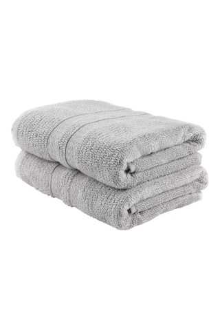2 draps de douche - Gris - 75 x 150 cm