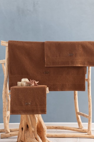 3 serviettes Wellness - Marron