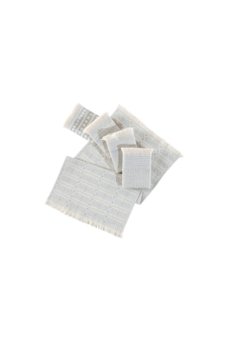 5 serviettes de toilette Maya - Gris - 38 x 65 cm