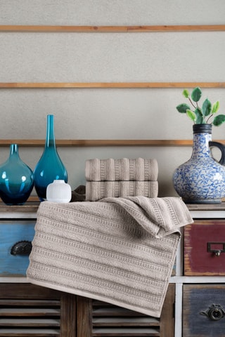 2 essuies-mains Nora - Cappuccino - 50 x 90 cm