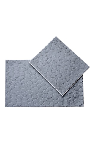 2 tapis de bain Rabbit - Anthracite - 60 x 100 cm et 50 x 60 cm