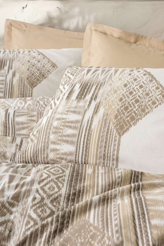 Parure de couette en coton - 57 fils/cm² Amara - Caramel
