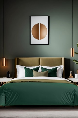 Housse de couette en coton - 61 fils/cm²  Tonne Verte - Vert foncé