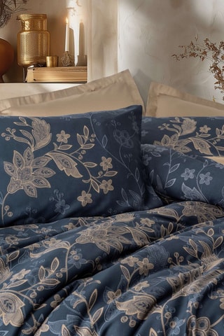 Parure de couette réversible en coton - 83 fils/cm²  Noctelle - Beige