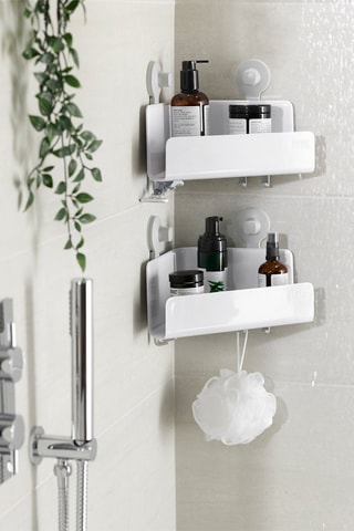 2 Hoekrekken voor Douche EasyStore - Wit