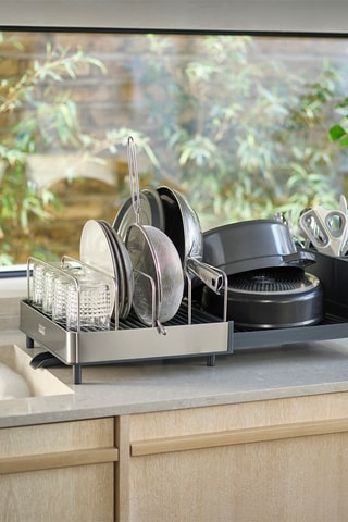 Uitschuibaar Afwasrek met Schenktuit Extend™ Max - 38,7 x 18,6 x 35 cm