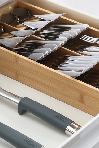 Grote Bamboe Bestekorganizer DrawerStore™ - 17,5 x 6 x 38,4 cm