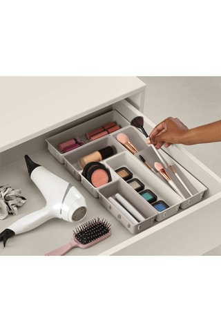 Ladeorganizer voor Cosmetica - 7 Compartimenten - Beige