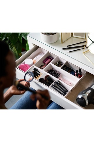 Ladeorganizer voor Cosmetica - 7 Compartimenten - Beige