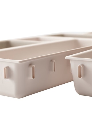 Ladeorganizer voor Cosmetica - 7 Compartimenten - Beige