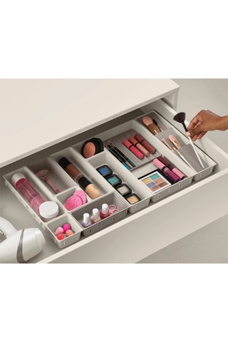 Ladeorganizer voor Cosmetica - 12 Compartimenten - Beige