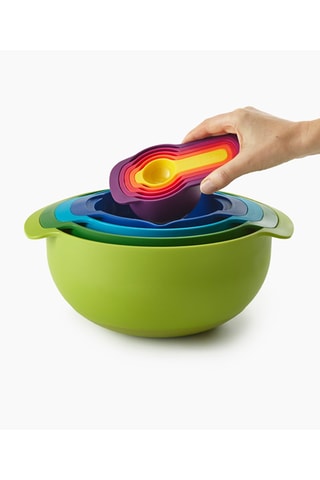 Compacte Set met 9 Opvangbakjes voor Culinaire Voorbereiding Nest 9 Plus