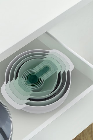 Compacte Set met 9 Opvangbakjes voor Culinaire Voorbereiding Nest 9 Plus Edition Sage