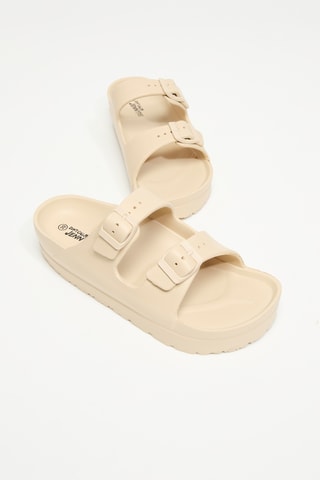 Mules à talons Beige