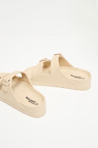 Mules à talons Beige